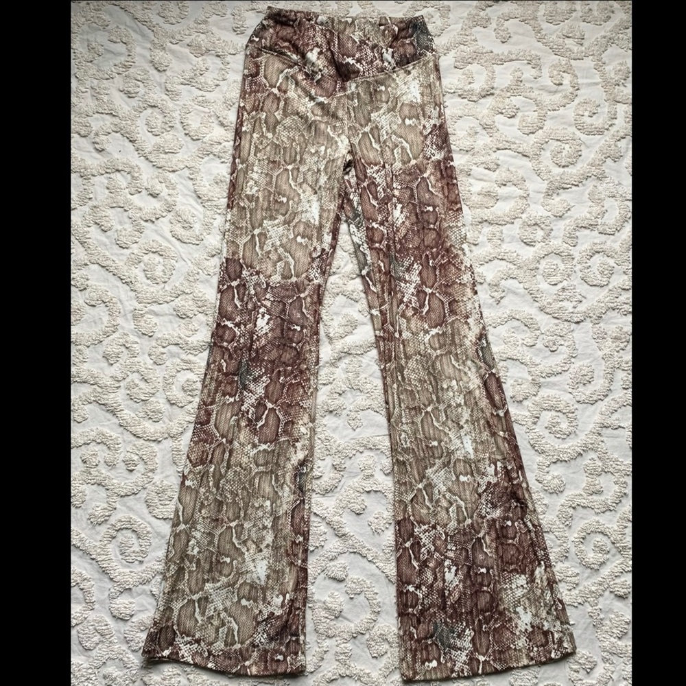 Snakeskin Print Bell Bottoms small